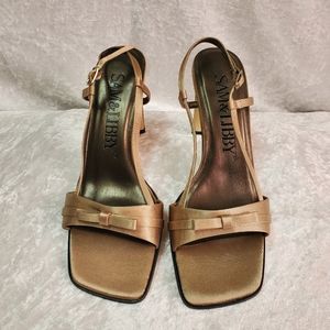Sam & Libby Marnie tan gold slingback sandals